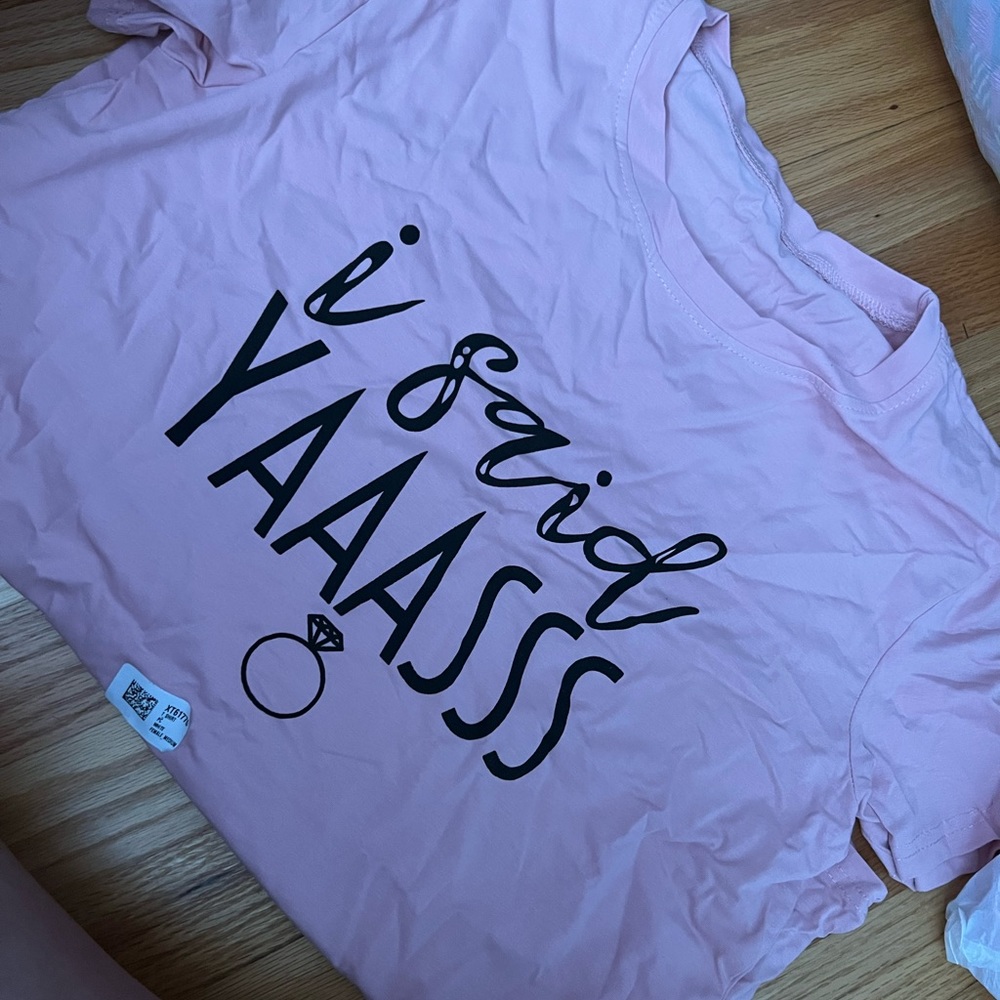 Pink Bride shirt. Never worn. Size medium.